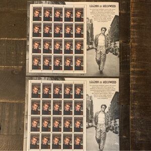 2 Legends of Hollywood Stamp Sheets